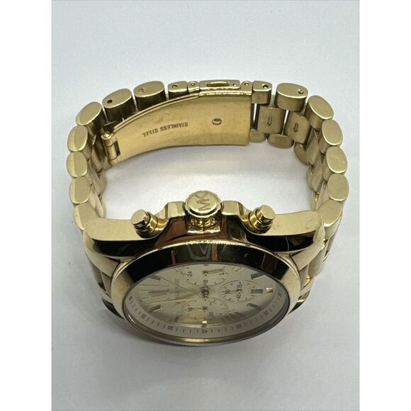 Michael Kors Bradshaw MK5605 Women Gold Stainless Steel Analog Dial Watch JNA685 - Picture 6 of 11